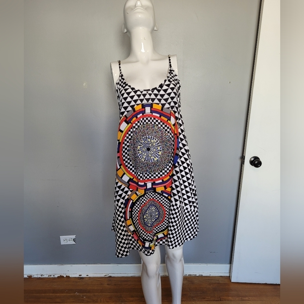 Red Carter Geo Print Coverup, Bnwt, Size S